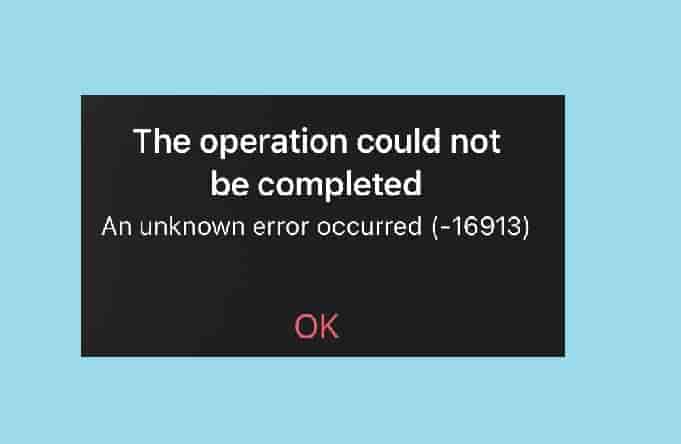 Apple Music Error 16913