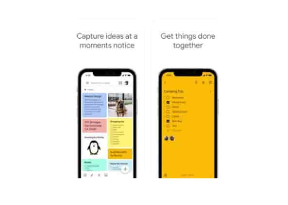 Google Keep: free note-taking apps for students